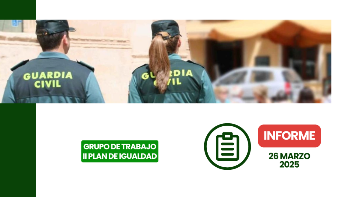 Portada del informe del Grupo de Trabajo sobre el II Plan de Igualdad, presentado el 26 de marzo de 2025.