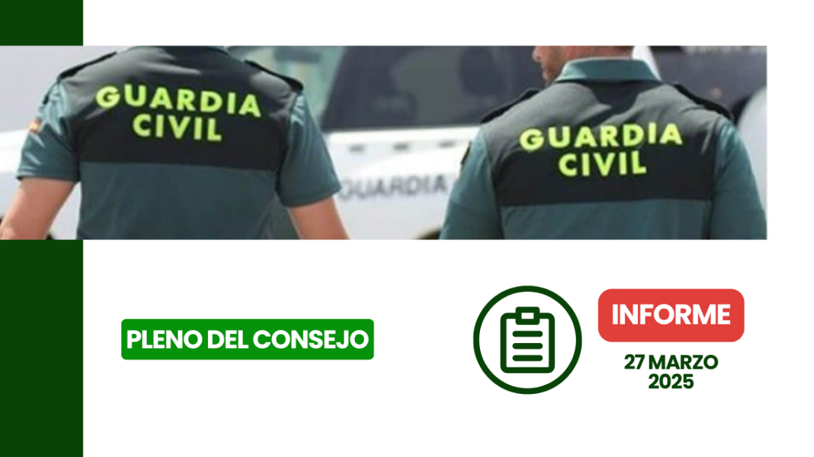 pleno del Consejo de la Guardia Civil durante la reunión del 27 de marzo de 2025