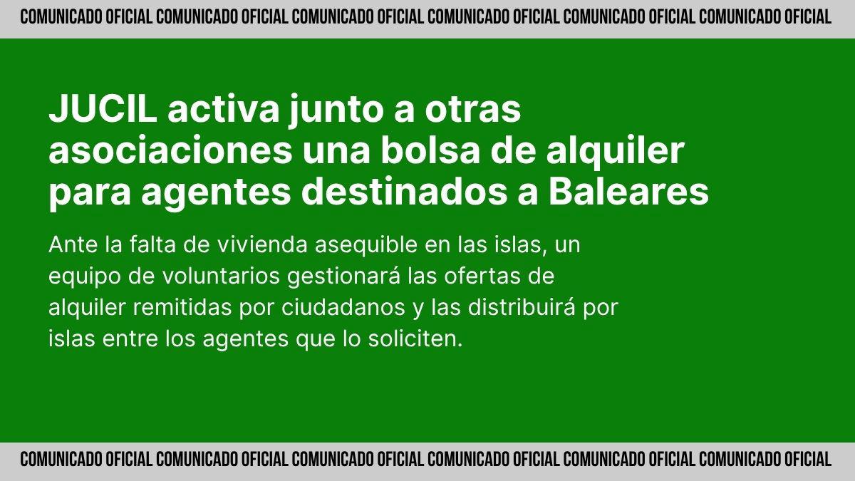 Guardias civiles patrullando en Baleares, con referencia a la nueva bolsa de alquiler activada por JUCIL y otras asociaciones