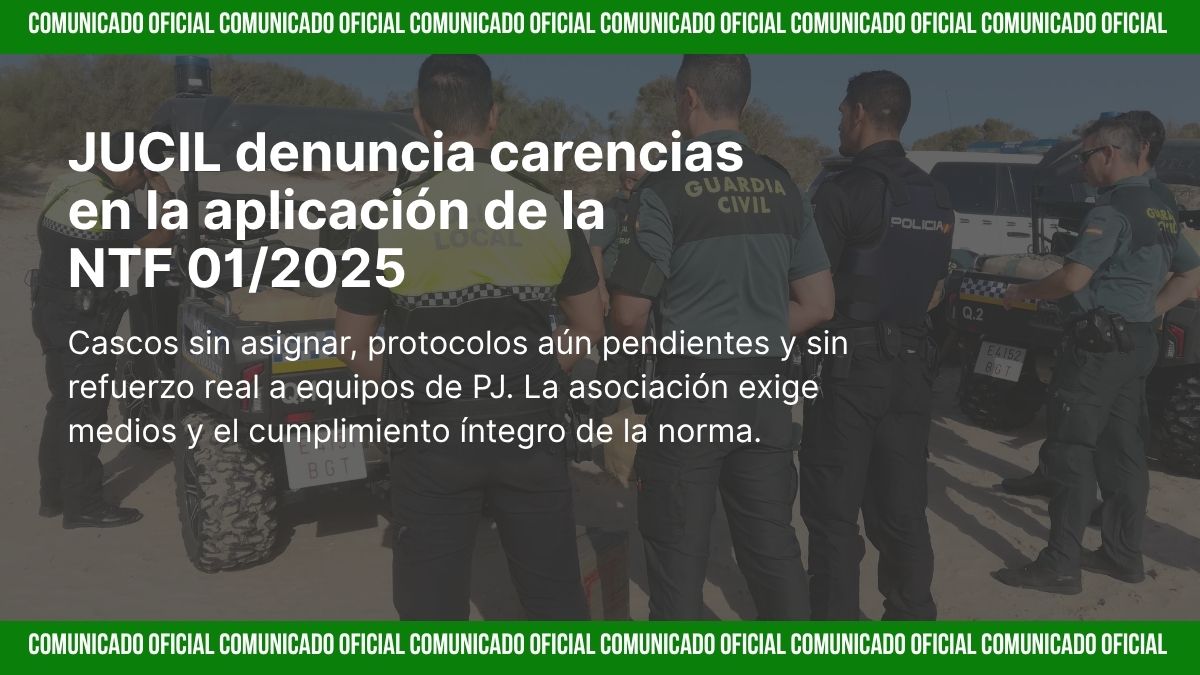 Representantes de JUCIL exigen medios y cumplimiento de la NTF 01/2025 ante la Dirección General de la Guardia Civil