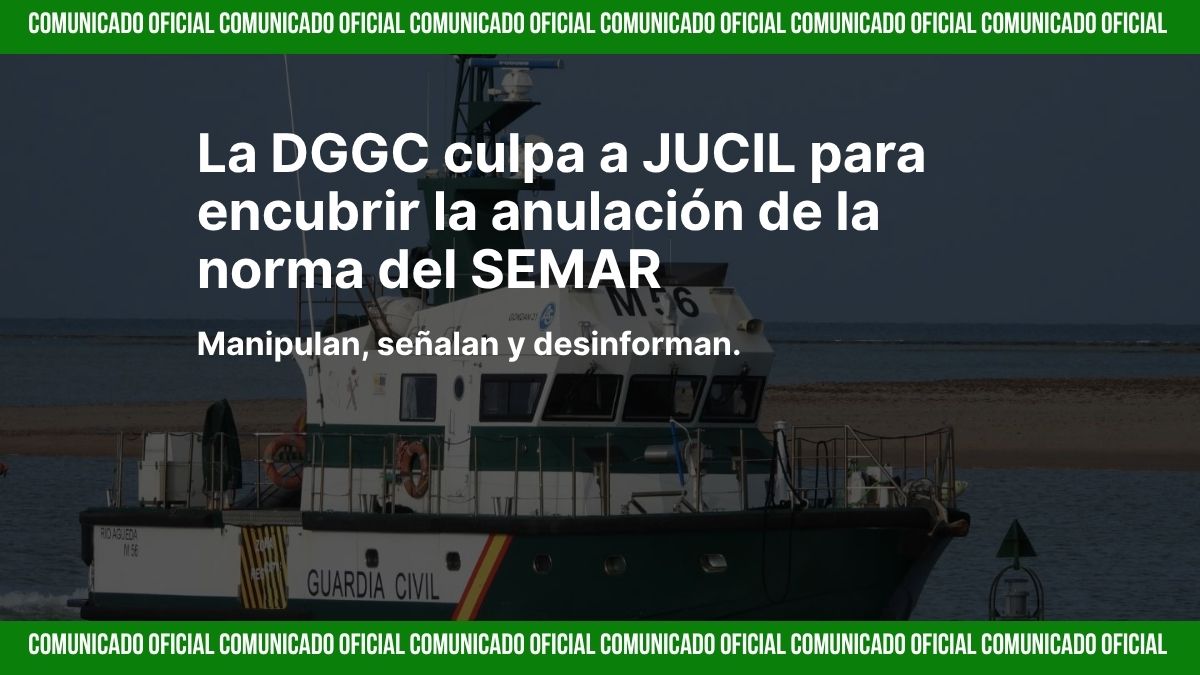 Portavoces de JUCIL durante una rueda de prensa sobre la sentencia que anula la Orden General 15/2022 de la Guardia Civil