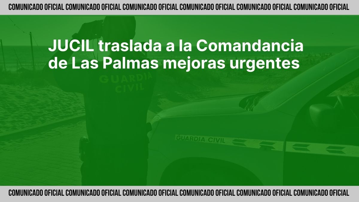 Reunión entre representantes de JUCIL y el Coronel Jefe de la Comandancia de Las Palmas para abordar problemas operativos y laborales de la Guardia Civil