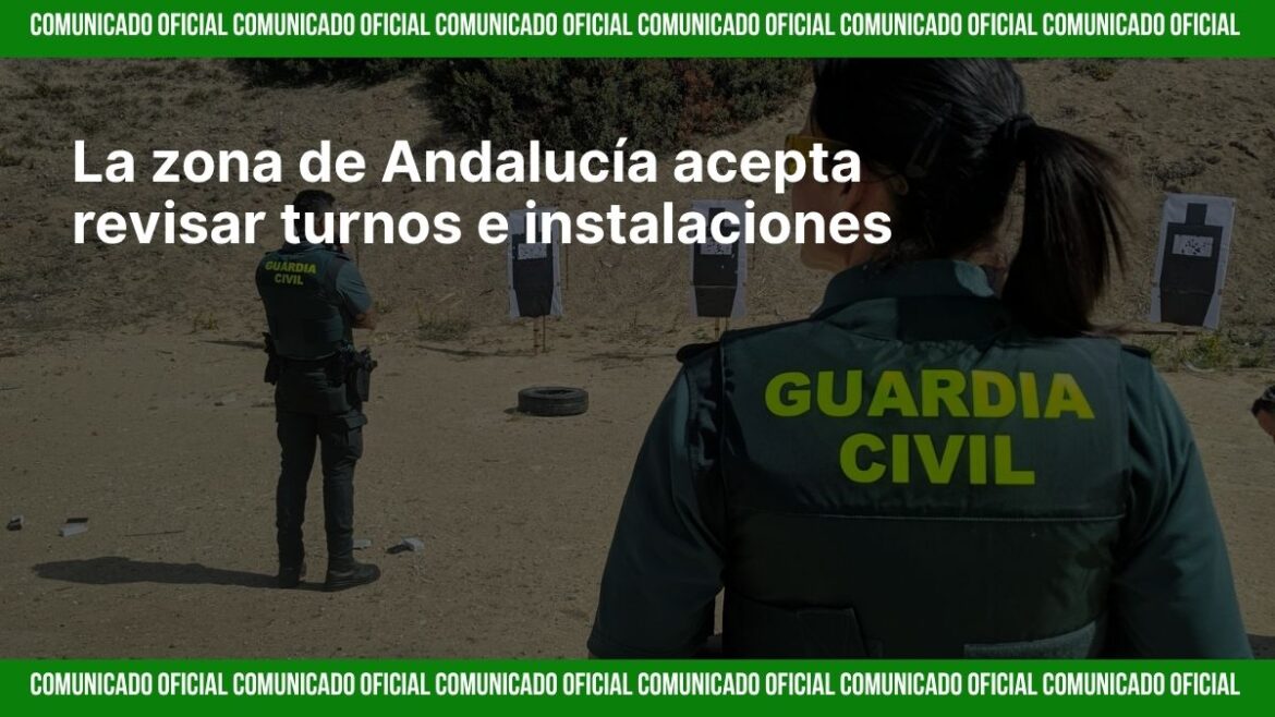 Reunión entre representantes de JUCIL y el general jefe de la Guardia Civil en la Zona de Andalucía