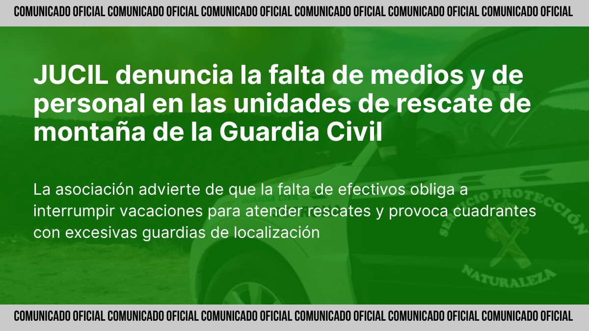 Guardias civiles del GREIM en un rescate de montaña con equipamiento insuficiente denunciado por JUCIL.
